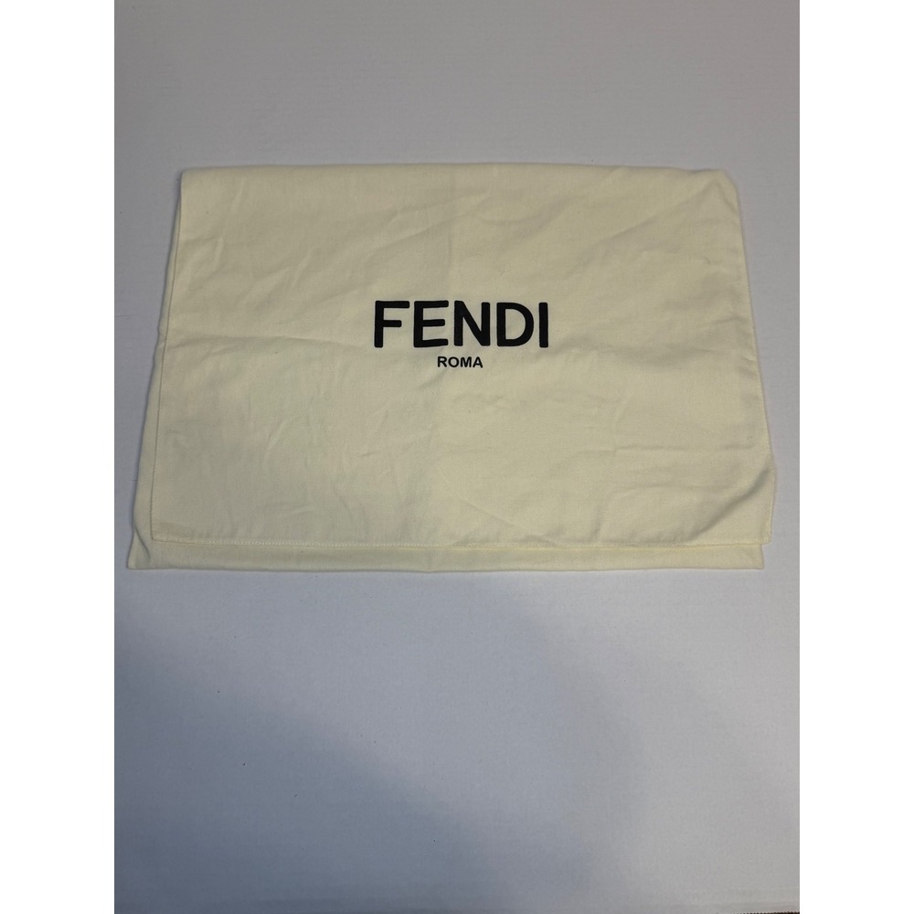 Fendi Roma Cream Cotton Dust Bag for Handbags and Accessories 18.5x13.5
